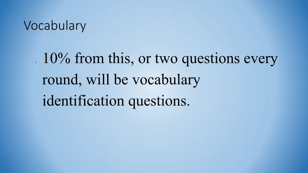vocabulary