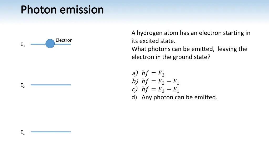 photon emission