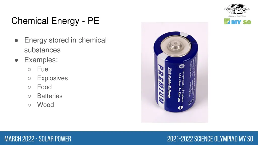 chemical energy pe