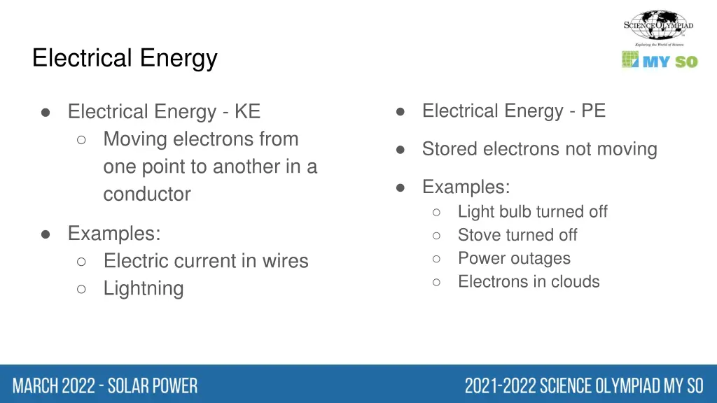 electrical energy