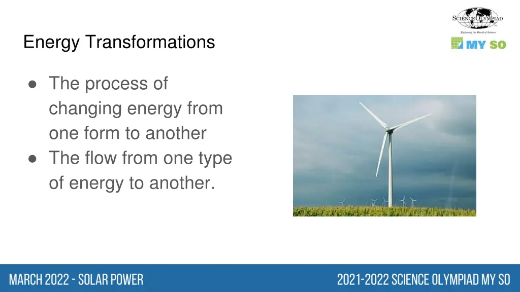 energy transformations