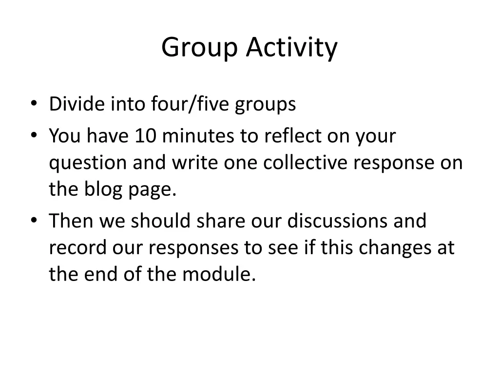 group activity