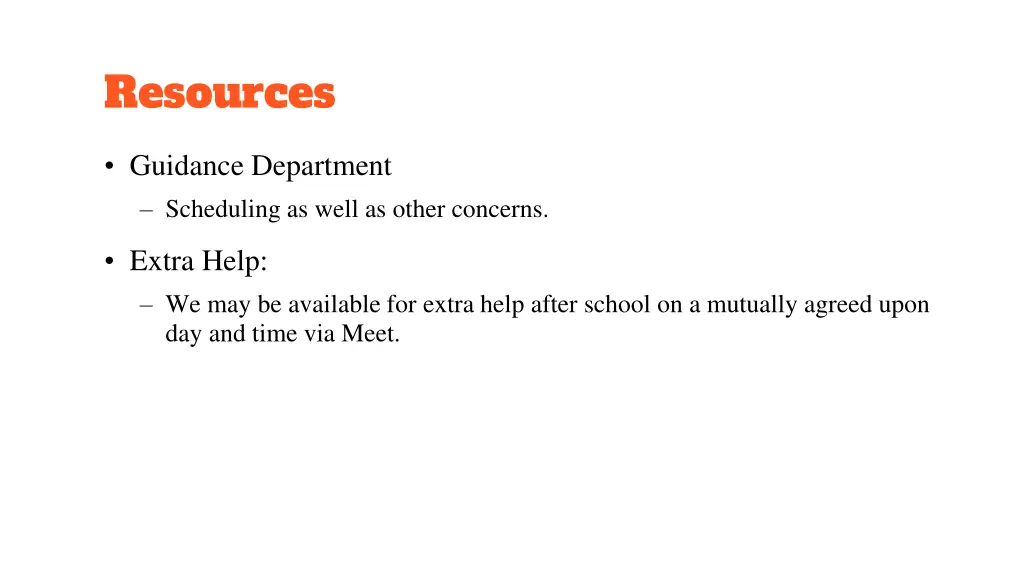 resources