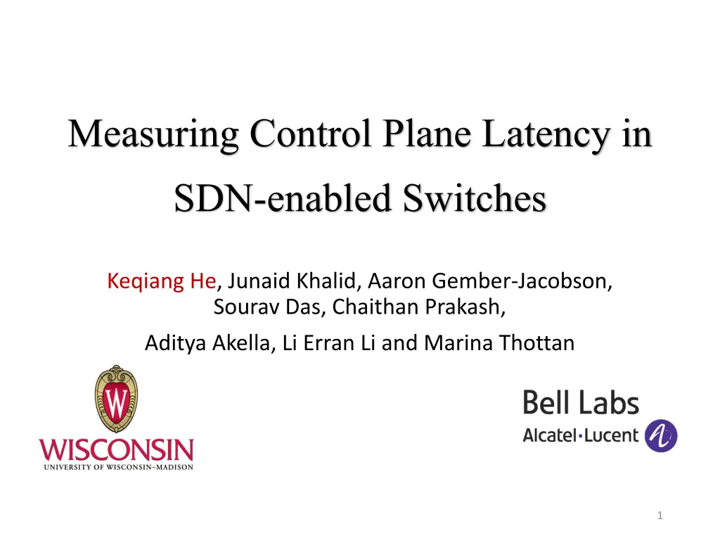 measuring control plane latency in sdn enabled