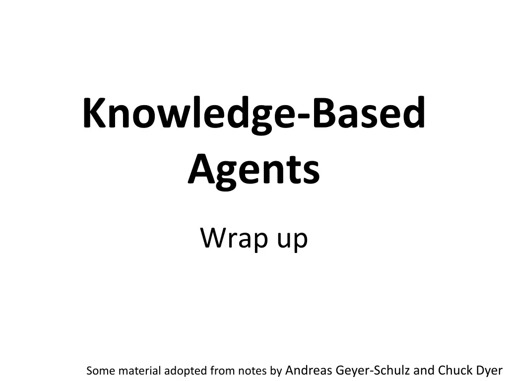 knowledge based agents