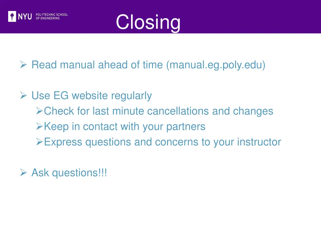 closing