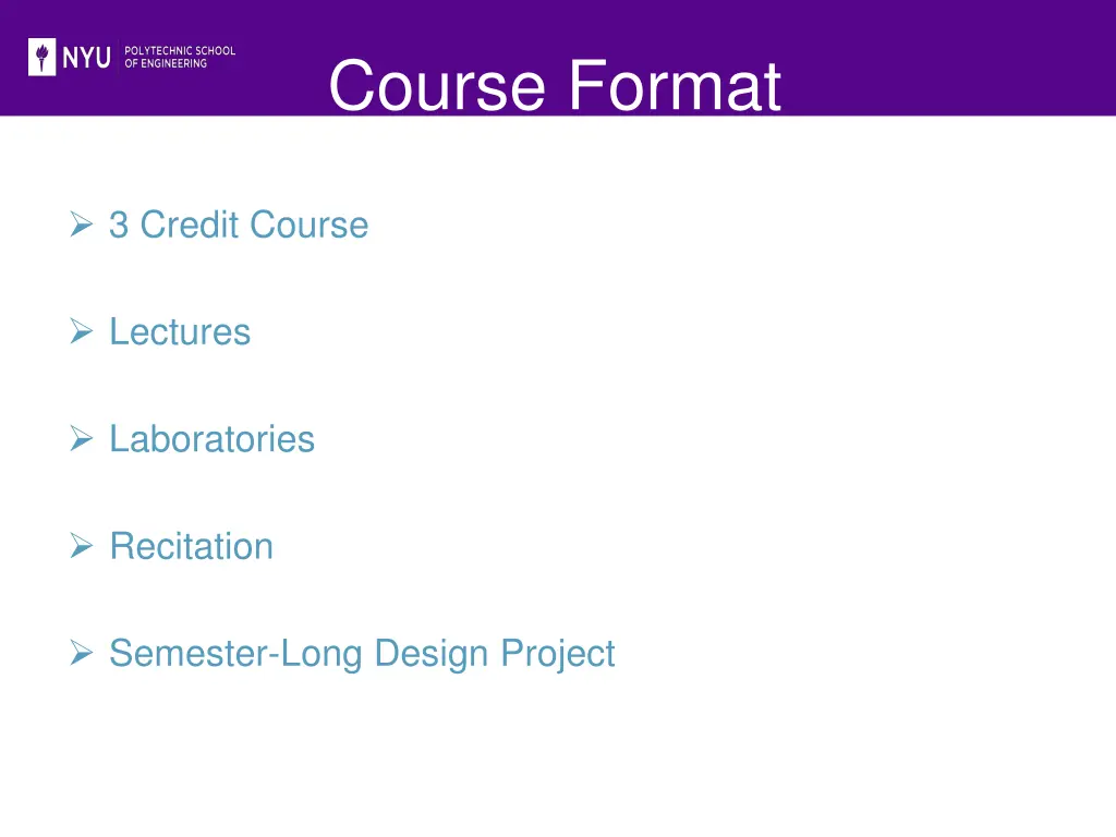 course format
