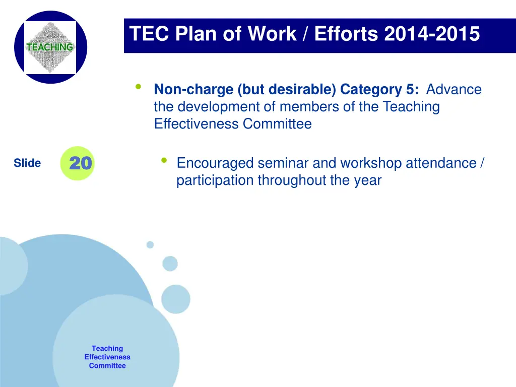 tec plan of work efforts 2014 2015 3