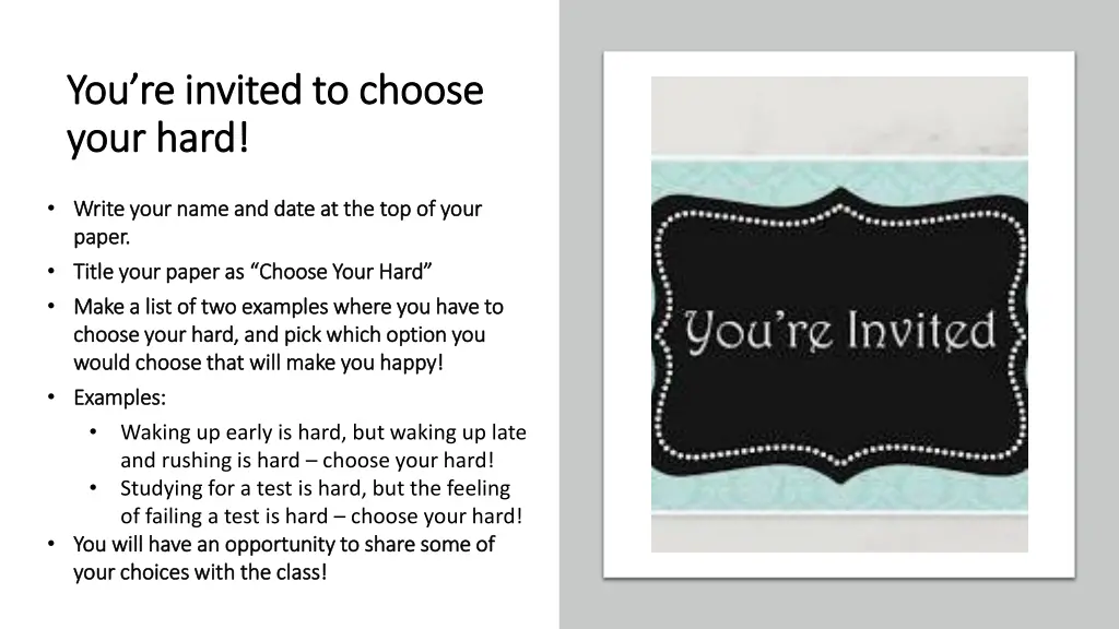 you re invited to choose you re invited to choose