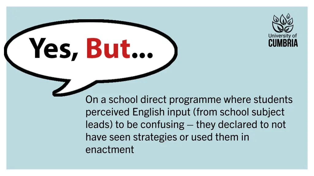 on a school direct programme where students