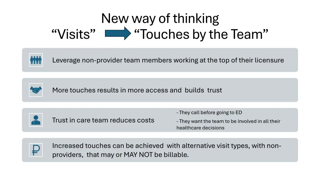 new way of thinking visits touches by the team