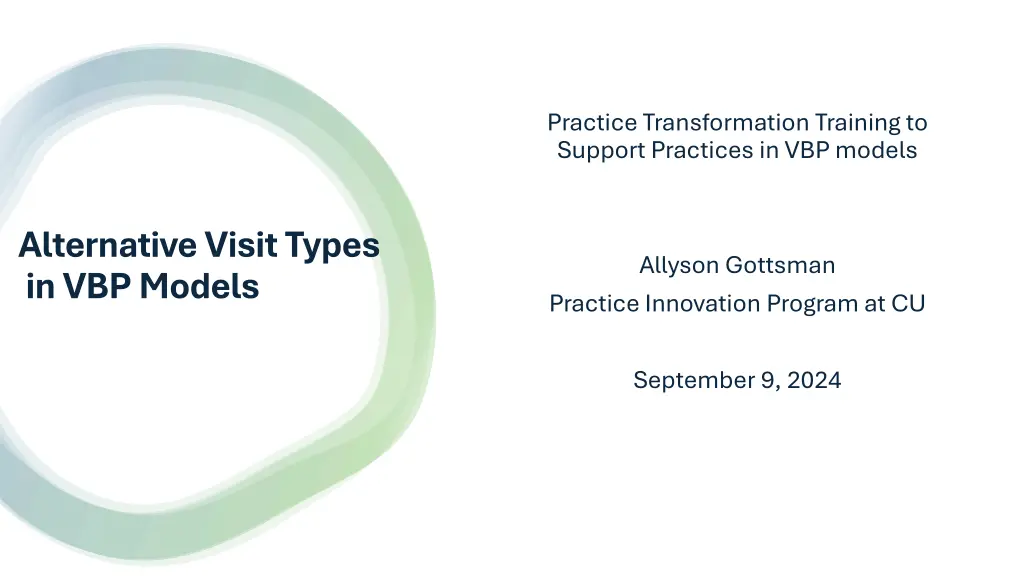 practice transformation training to support