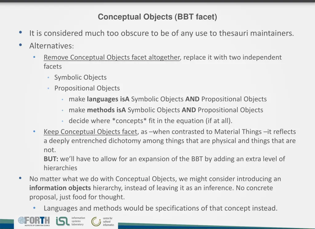conceptual objects bbt facet