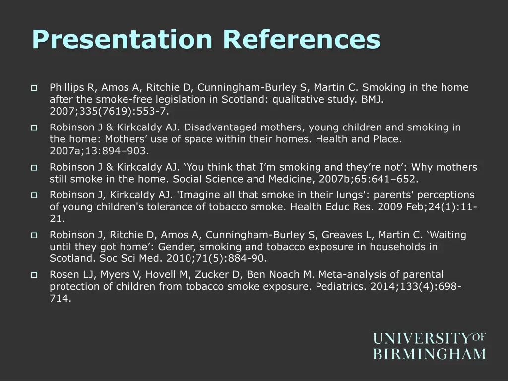 presentation references 1