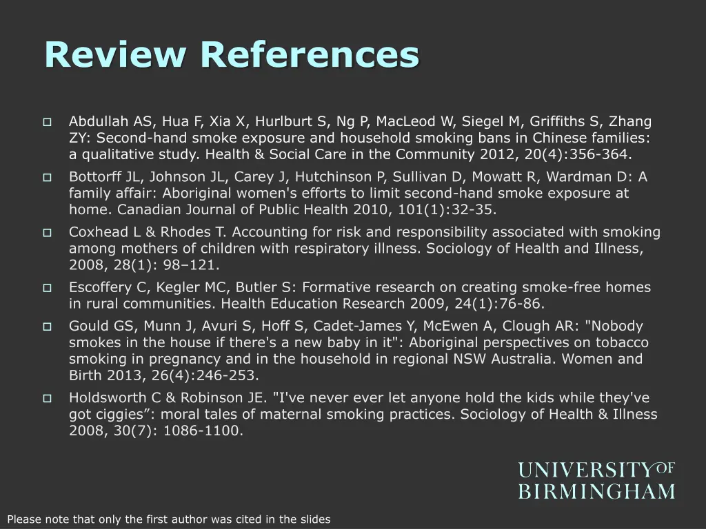 review references