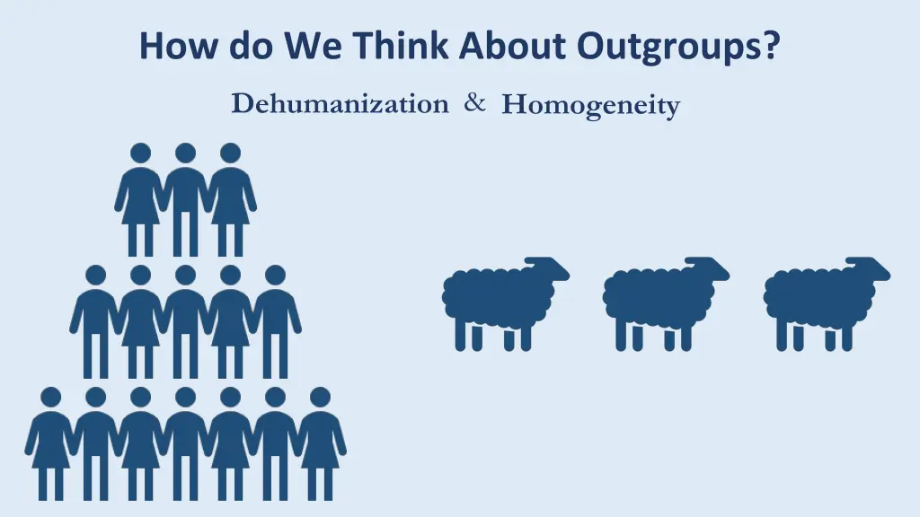 how do we think about outgroups dehumanization