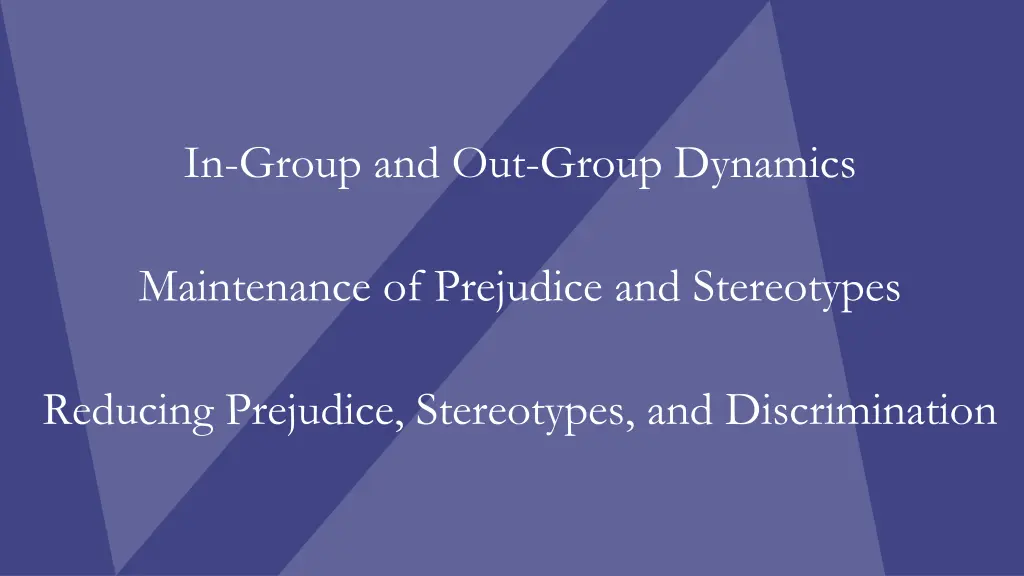 in group and out group dynamics