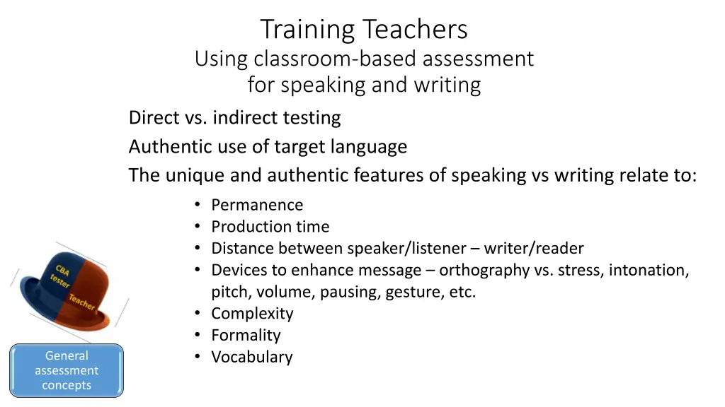 training teachers using classroom based