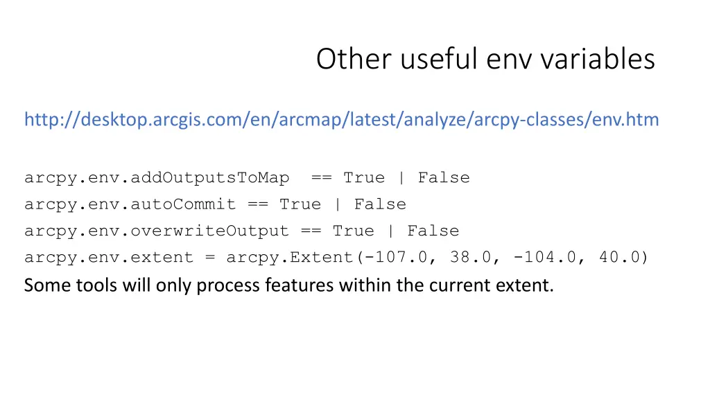other useful env variables
