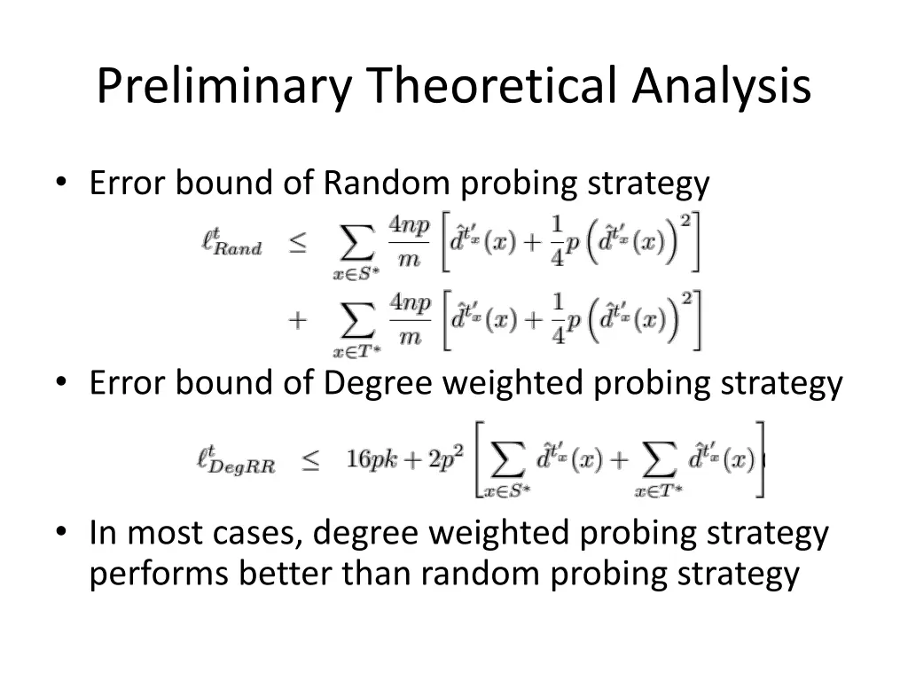 preliminary theoretical analysis 1