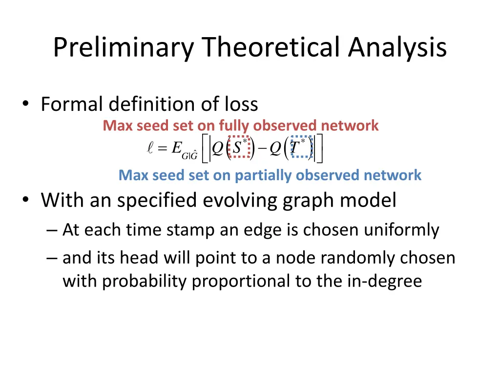 preliminary theoretical analysis