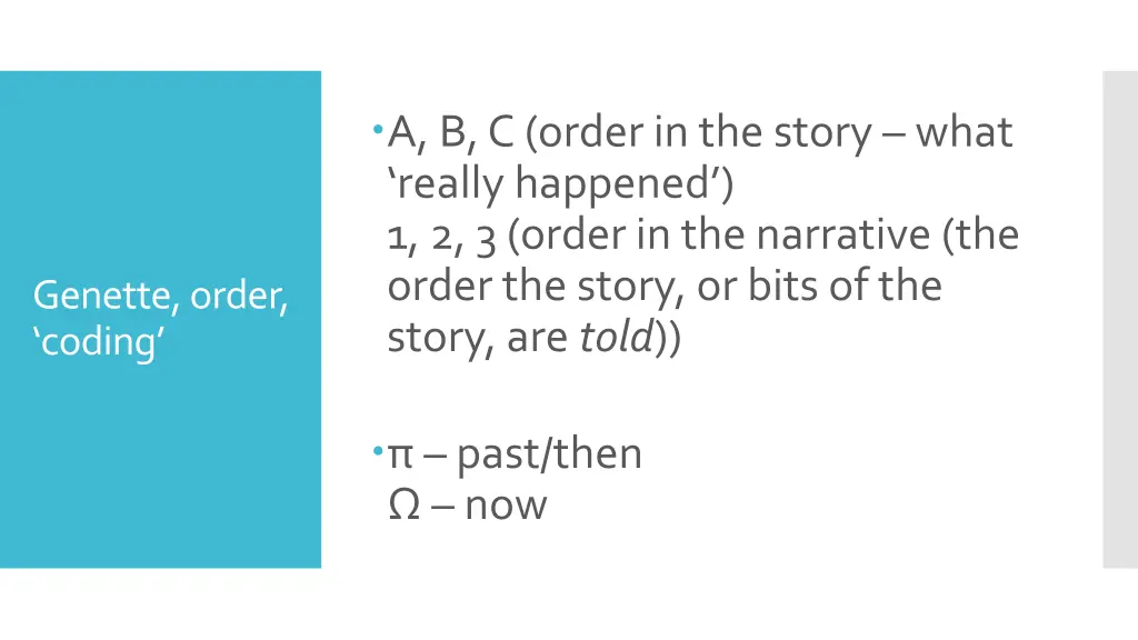 a b c order in the story what really happened