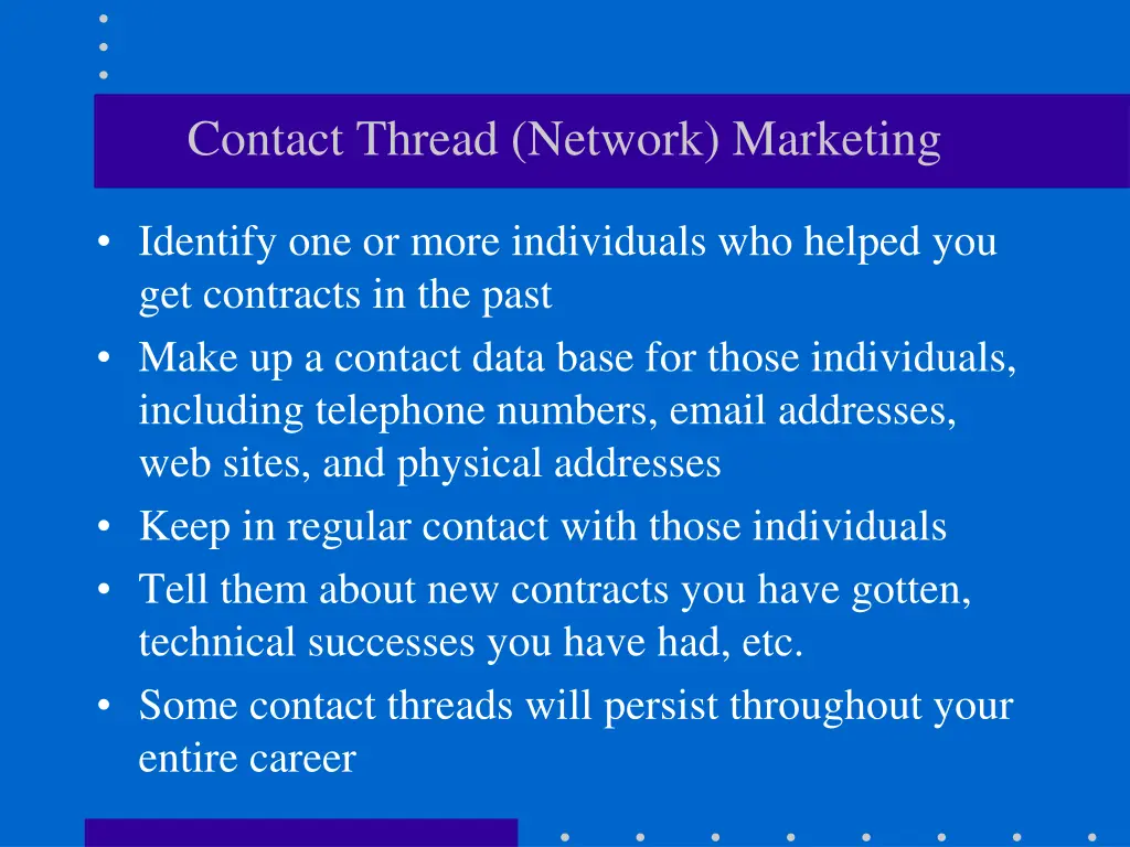 contact thread network marketing