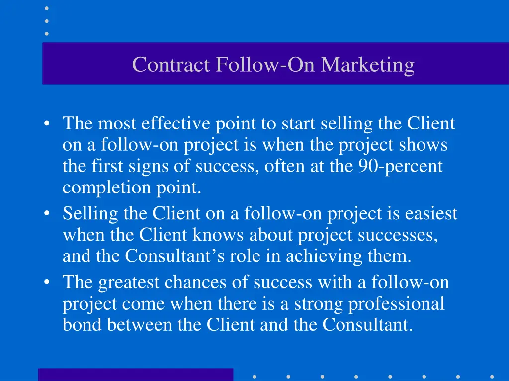 contract follow on marketing