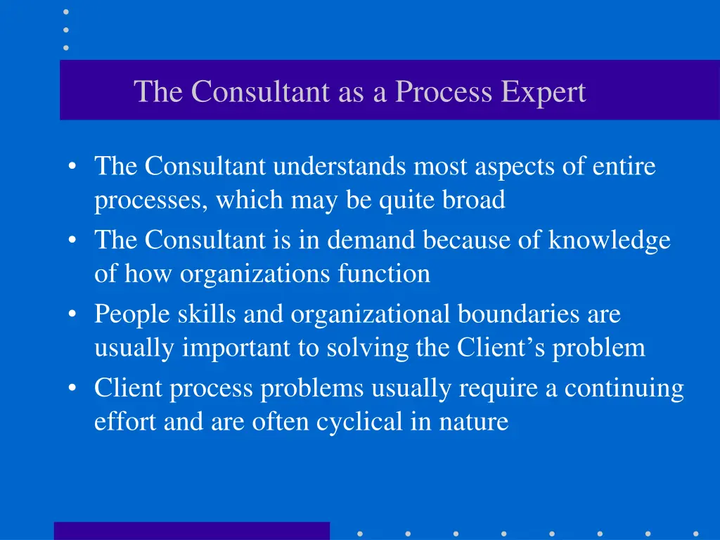 the consultant as a process expert