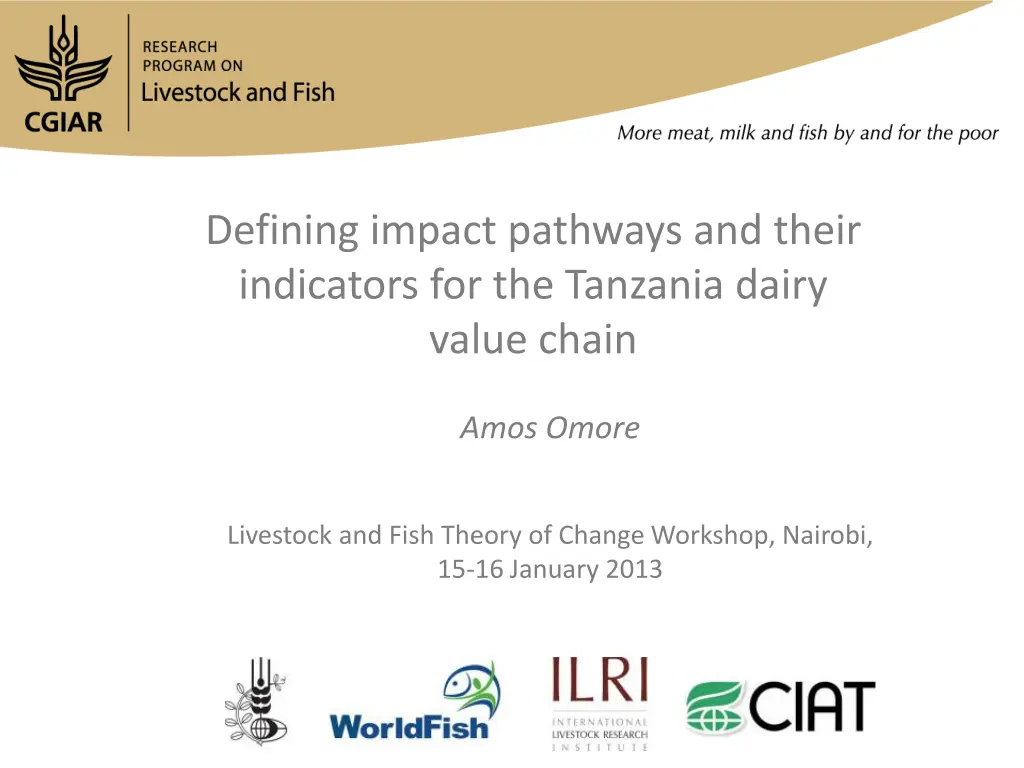 defining impact pathways and their indicators