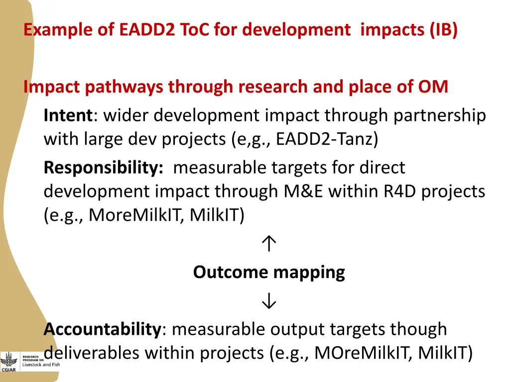 example of eadd2 toc for development impacts ib