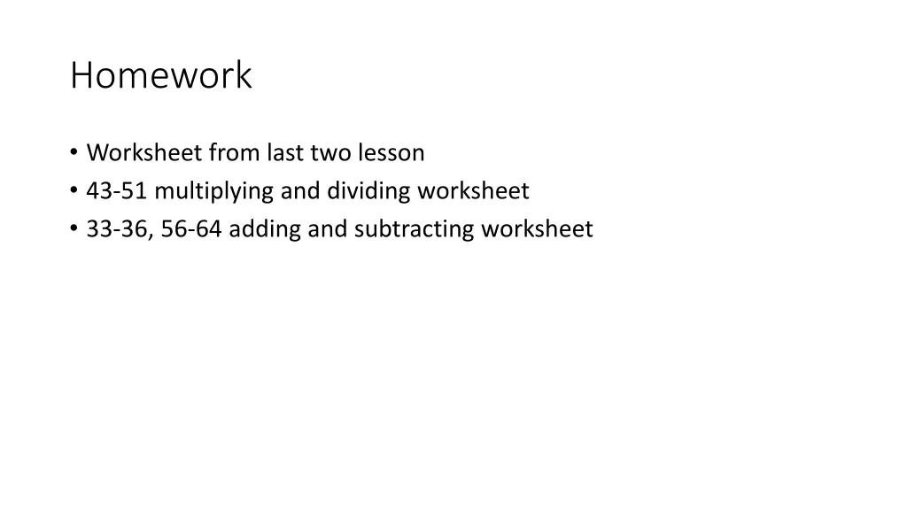 homework