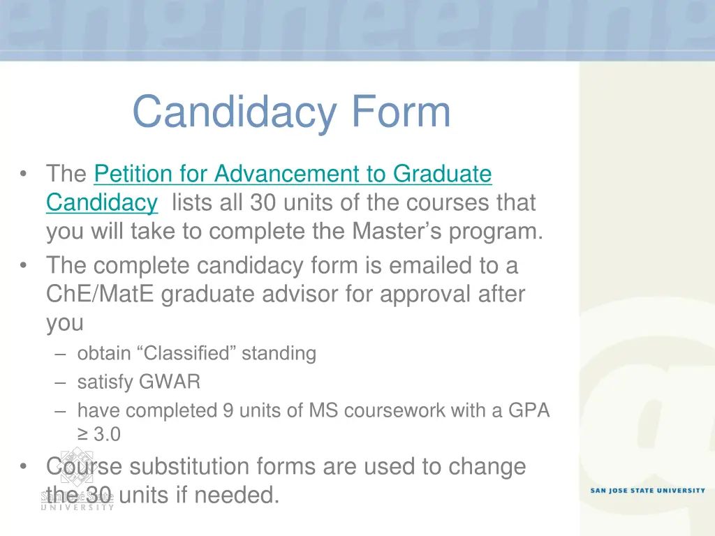 candidacy form