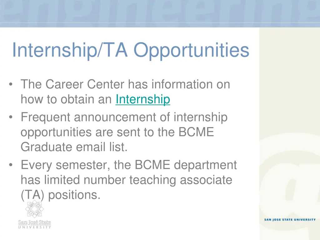 internship ta opportunities