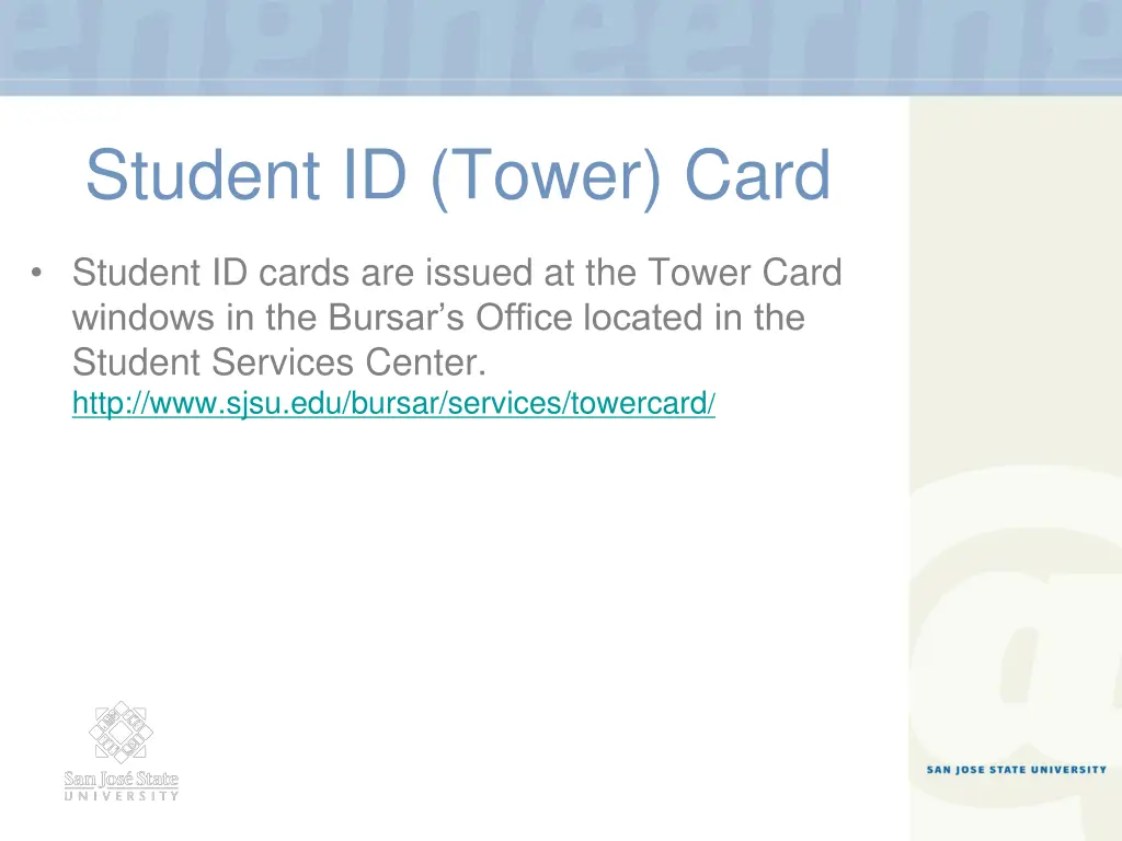 student id tower card