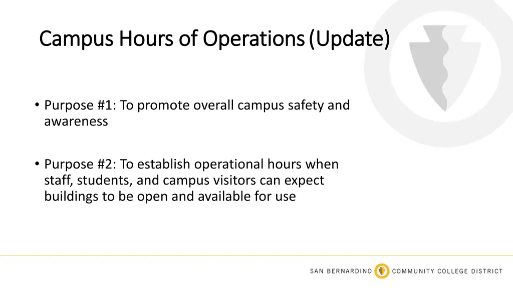 campus hours of operations campus hours