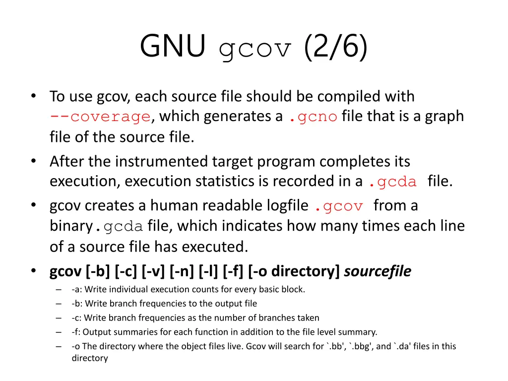 gnu gcov 2 6