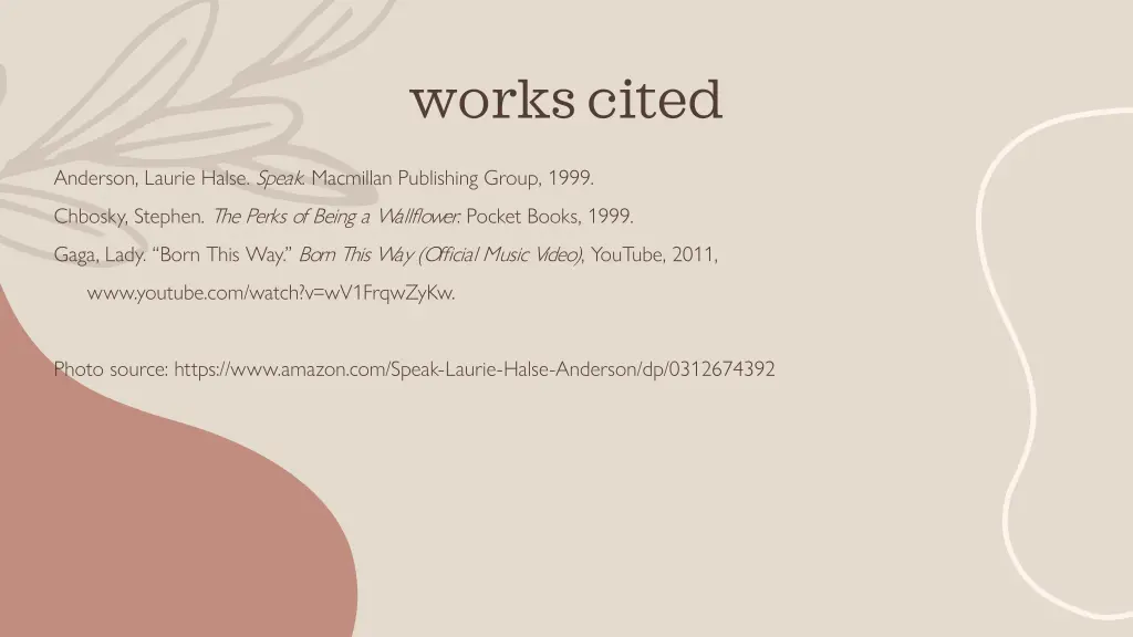 works cited