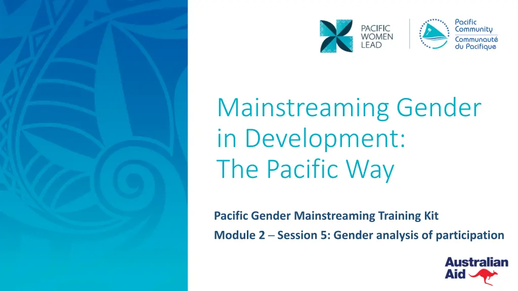 mainstreaming gender in development the pacific