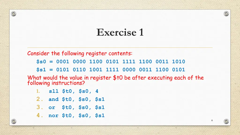 exercise 1