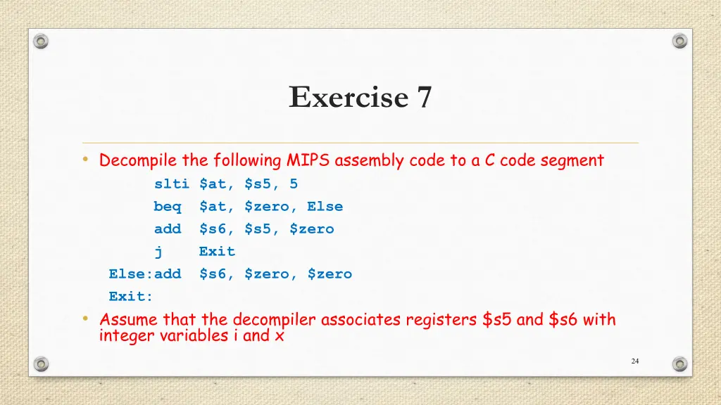 exercise 7