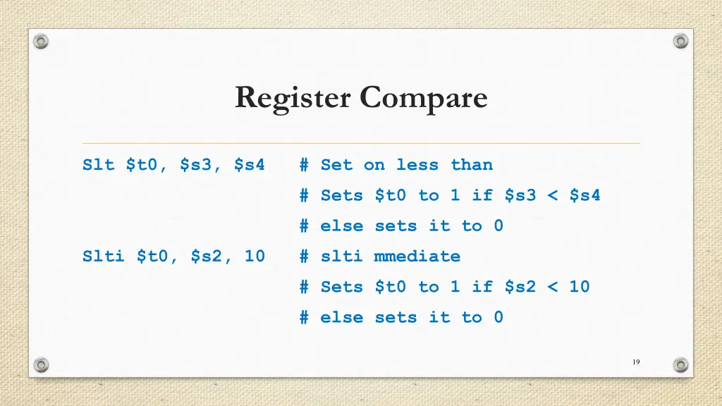 register compare