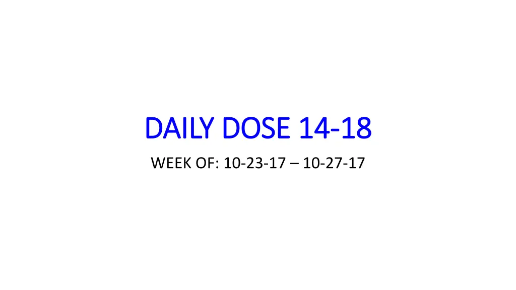 daily dose 14 daily dose 14 18