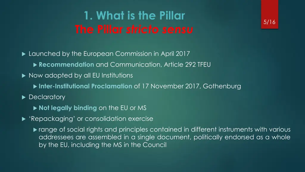 1 what is the pillar the pillar stricto sensu 1