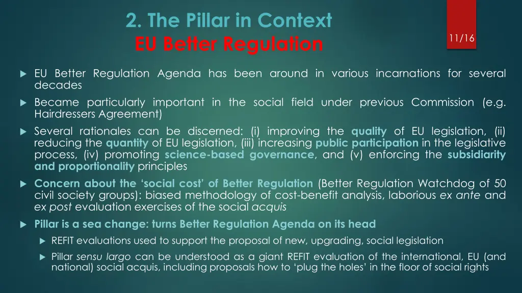 2 the pillar in context eu better regulation