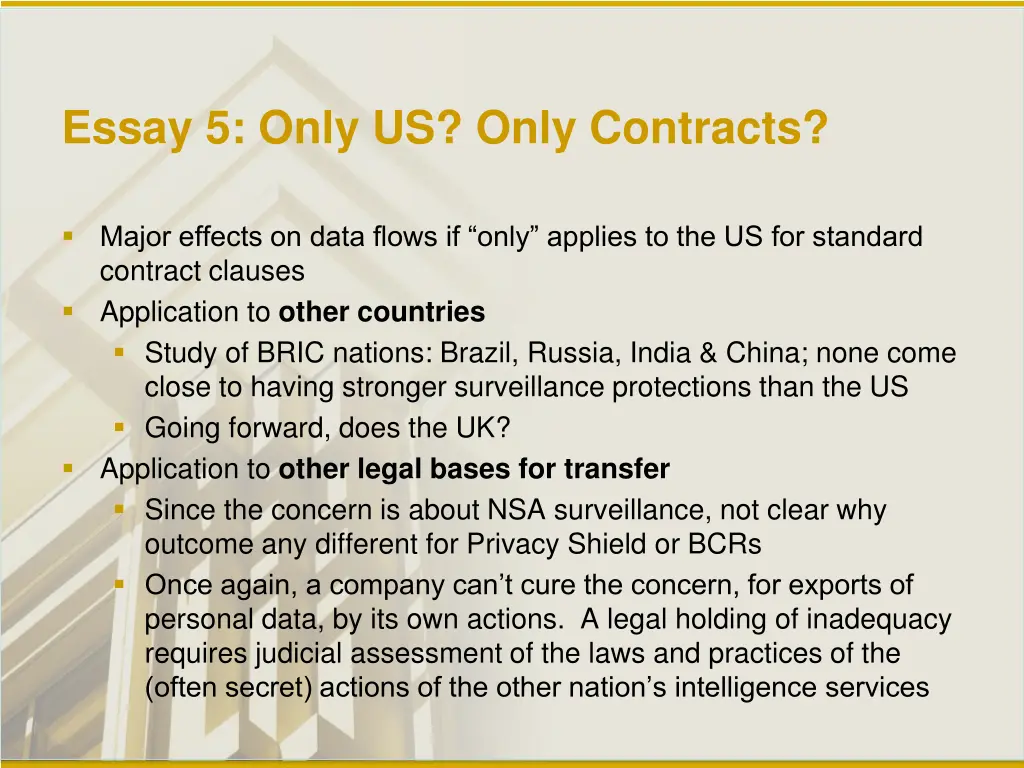 essay 5 only us only contracts