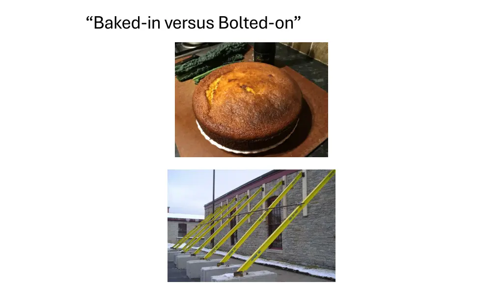 baked in versus bolted on