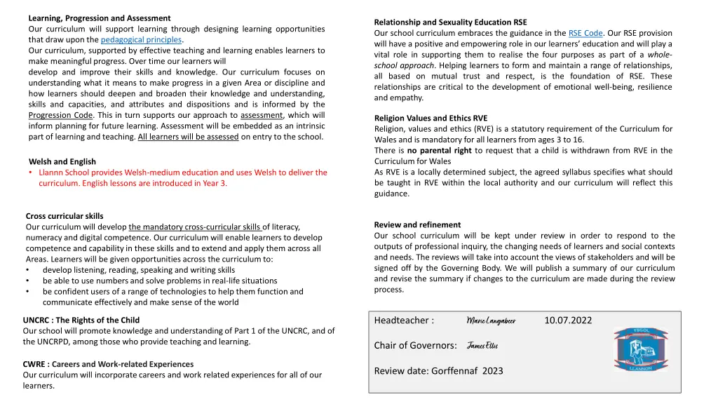 learning progression and assessment