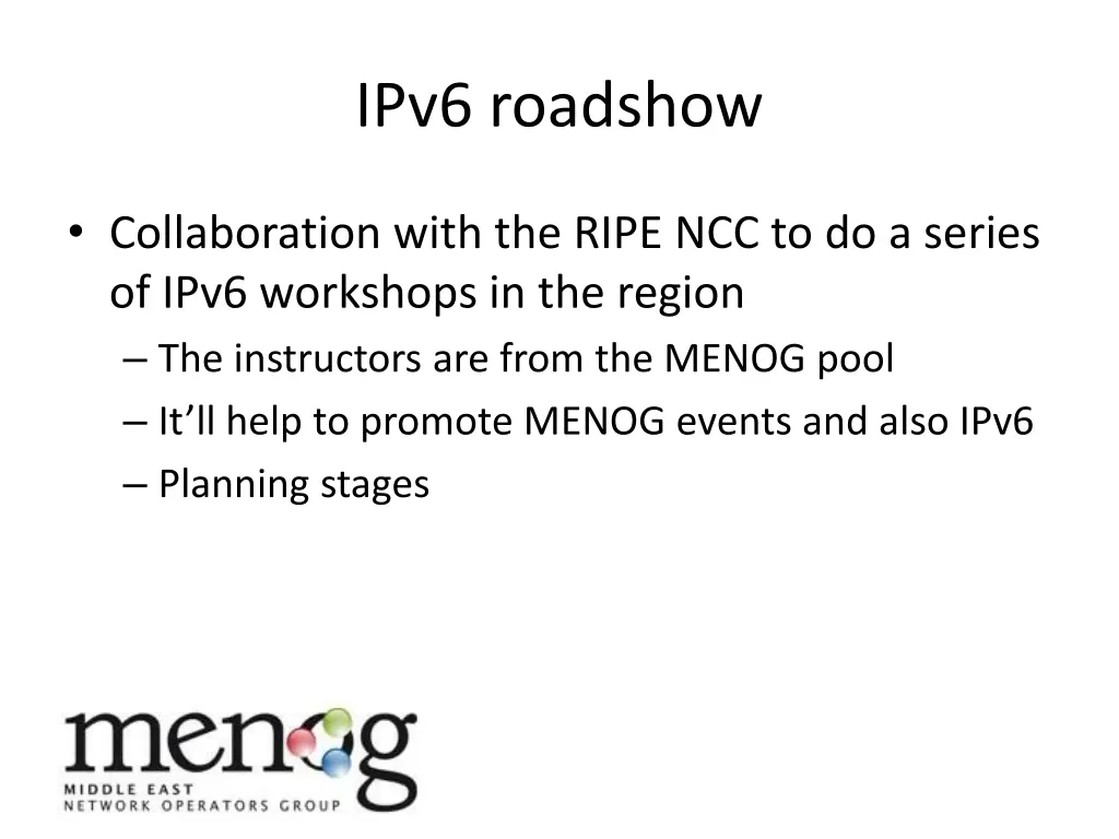 ipv6 roadshow