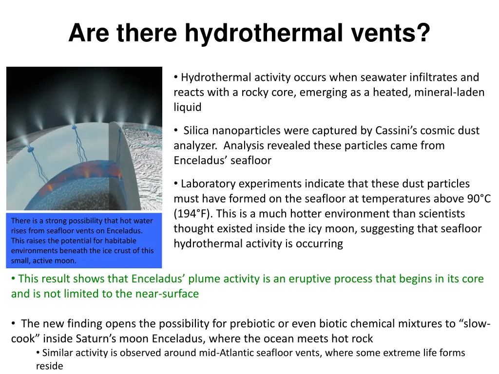 are there hydrothermal vents